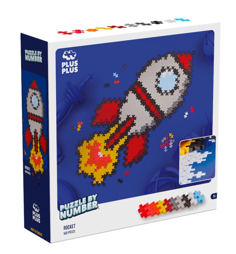 Plus Plus Puzzle By Number Rocket 500pcs Lelut Lasten Suuri Lelukirja