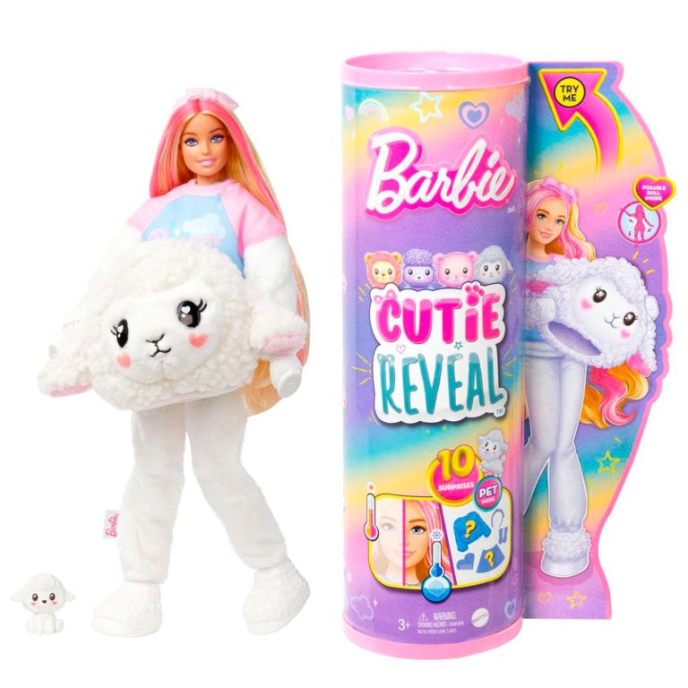 Barbie® Cutie Reveal™ Cozy Cute Tees™ -nukke Lammas