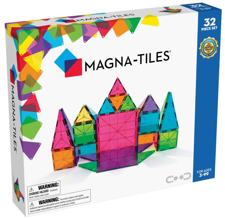 MAGNA-TILES® Clear Colours -magneettirak.sarja, 32 osaa