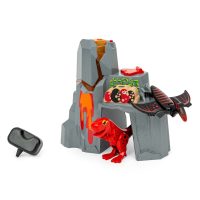 Dinosaurus ja purkautuva tulivuori