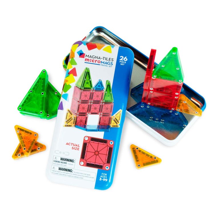 MAGNA-TILES® microMAGS Travel Tin magn.rak.sarja, 26 osaa