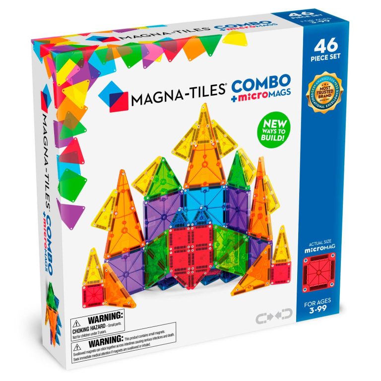 MAGNA-TILES® &#038; microMAGS Combo -magn.rak.sarja, 46 osaa