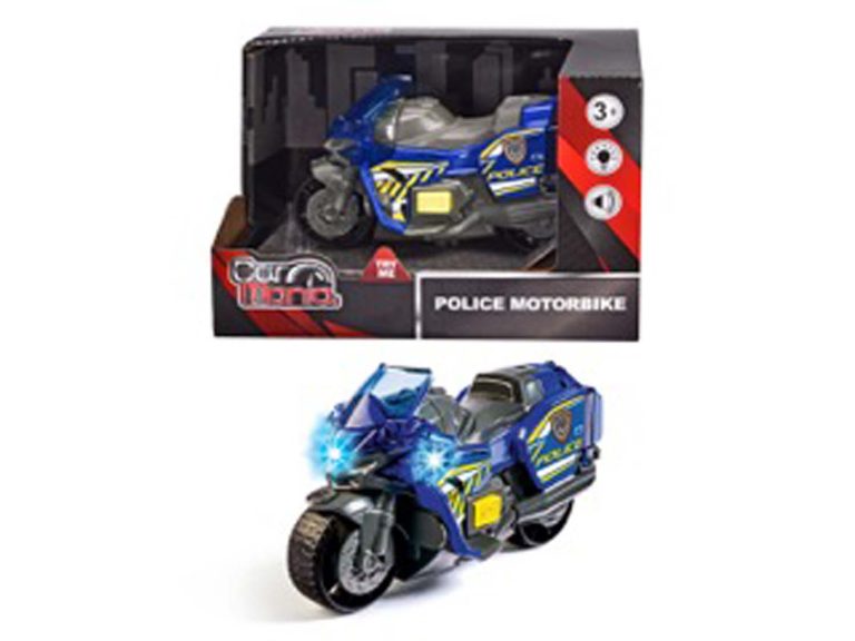 CAR MANIA Poliisimoottoripyörä 15 cm