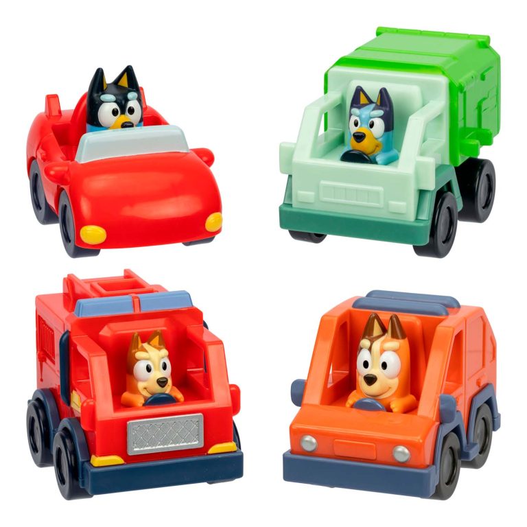 BLUEY Mini Racers-hahmoauto 4 eril.