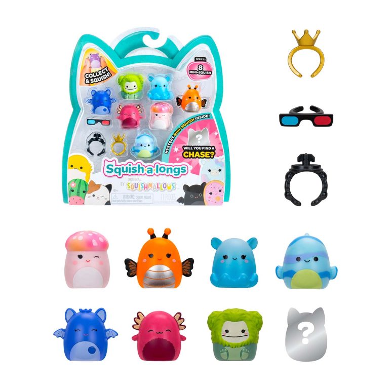 Squish-a-longs 2,5 cm hahmo 8 kpl