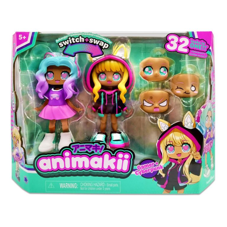 Animakii-nukke cyberpunk/gamer