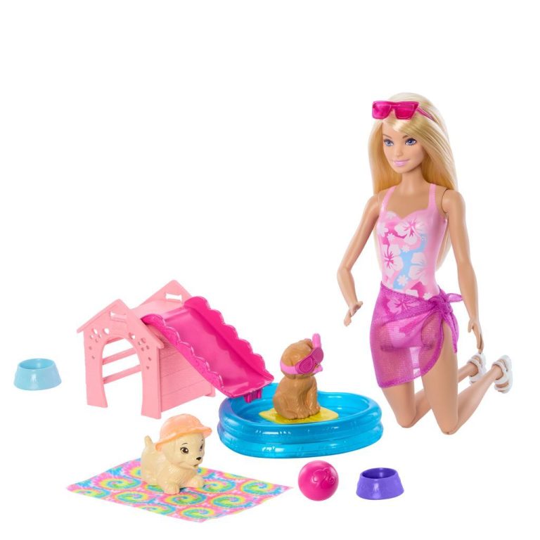 Barbie Puppy Pool Party -leikkisetti