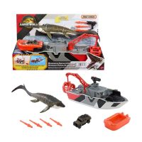 Matchbox® Jurassic World™ Mosasaurus Rescue Action Boat -leikkisetti