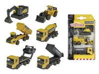 Majorette Volvo työmaa-ajoneuvot, 3 kpl/pkt, 2 erilaista, 7,5 cm