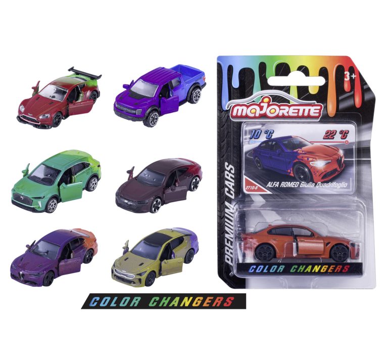 Majorette Color Changers-auto, 7,5 cm