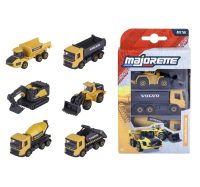 Majorette Volvo työmaa-ajoneuvot, 3 kpl/pkt, 2 erilaista, 7,5 cm