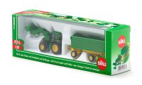Siku 1:87 John Deere Etukuormaajalla ja Perävaunulla