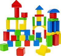 Heros Blocks Värikkäät puiset palikat 50 osaa
