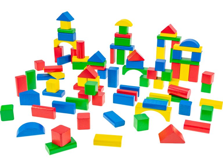 Heros Blocks Värikkäät puiset palikat 100 osaa