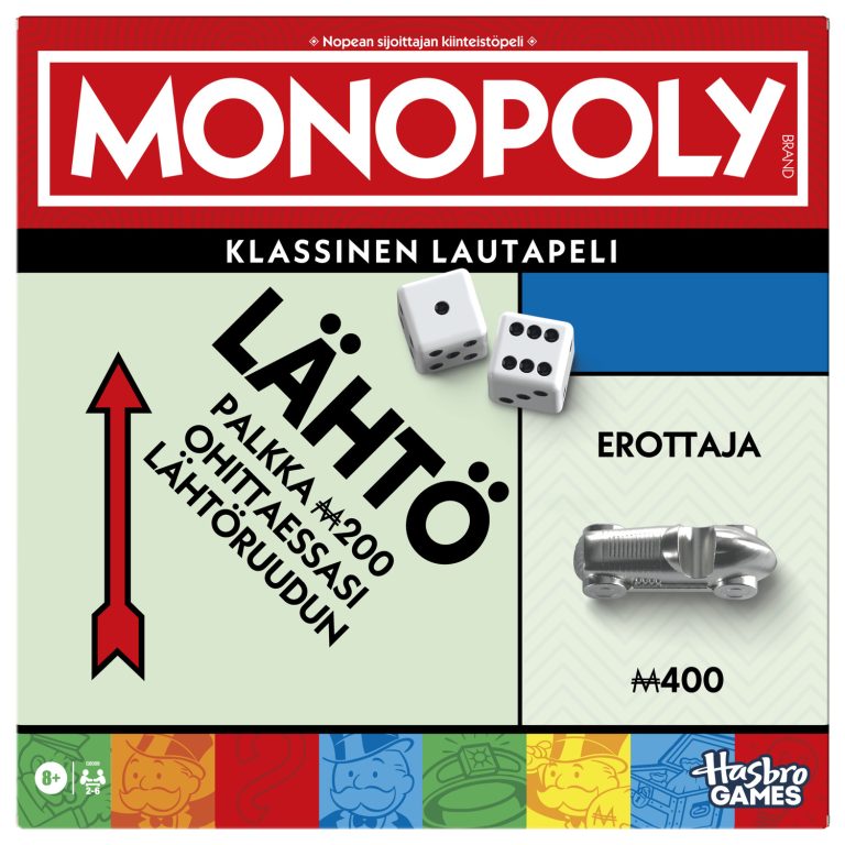 MONOPOLY Lautapeli Classic Refresh (suomenkielinen)