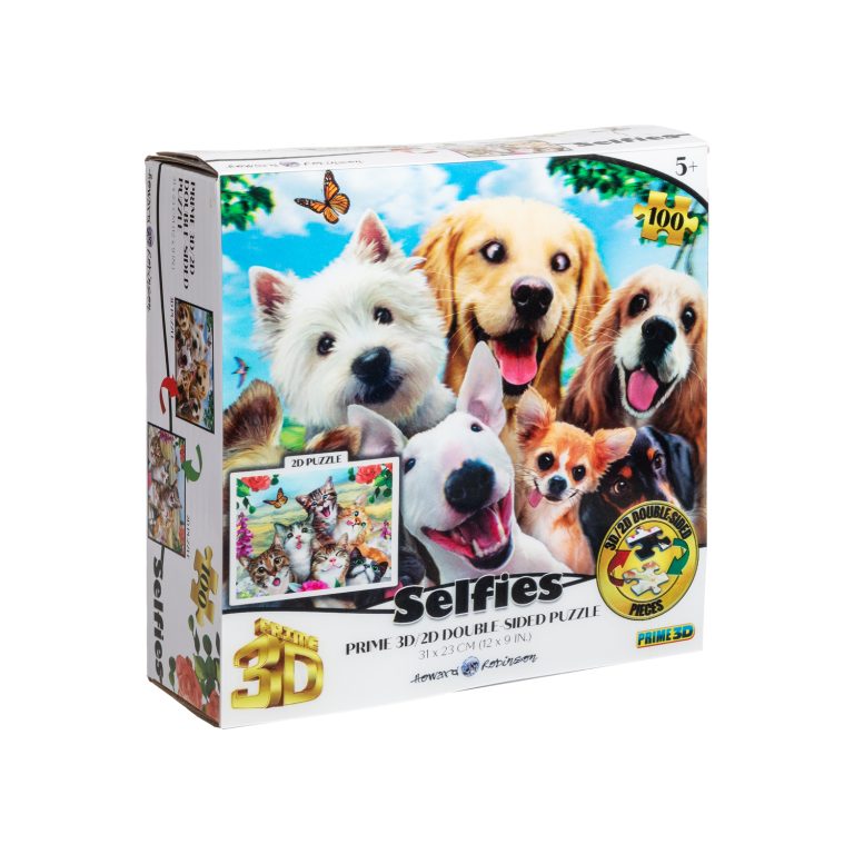 3D-Palapeli 100 palaa kaksipuolinen Cat/Dog