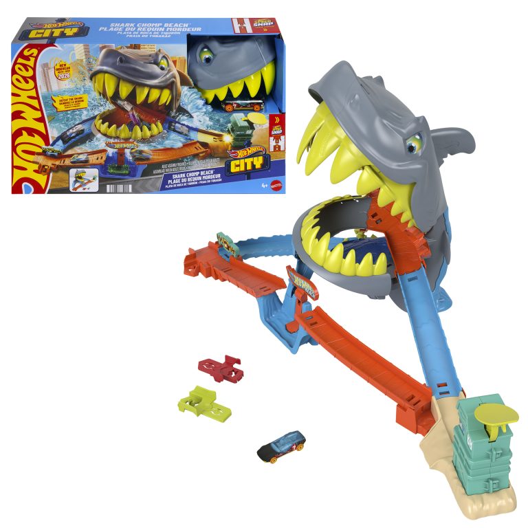 Hot Wheels City Shark Chomp Beach -leikkisetti