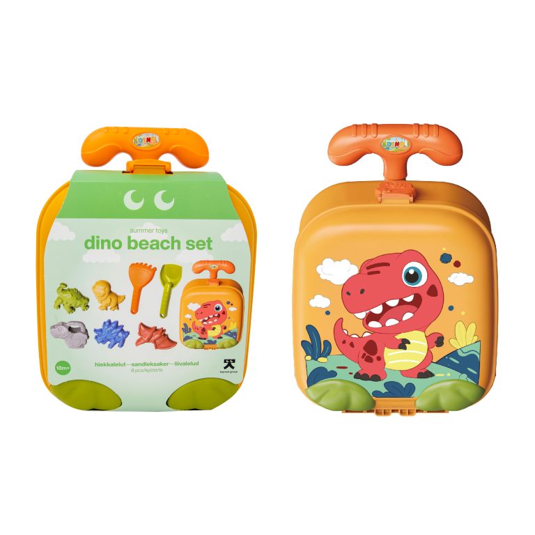 Toyrock Summer hiekkalelut matkalaukussa Dino 8 osaa