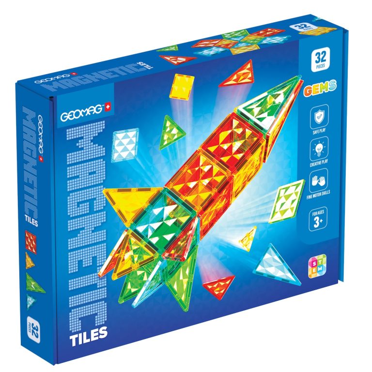 Geomag Magnetic Tiles Gems Raketti 32 osaa