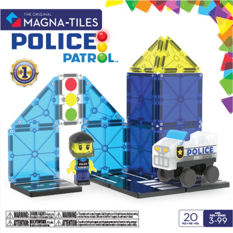 MAGNA-TILES® Poliisipartio, 20 osaa